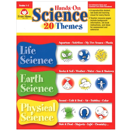 Evan-Moor Educational Publishers Hands-On Science 20 Themes Book, Teacher Edition, Grades 1-3 5000
